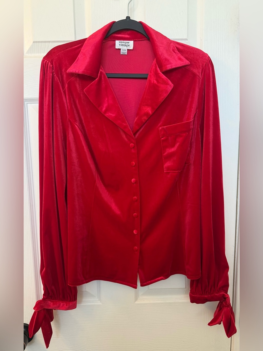Unique Vintage Velvet Blouse